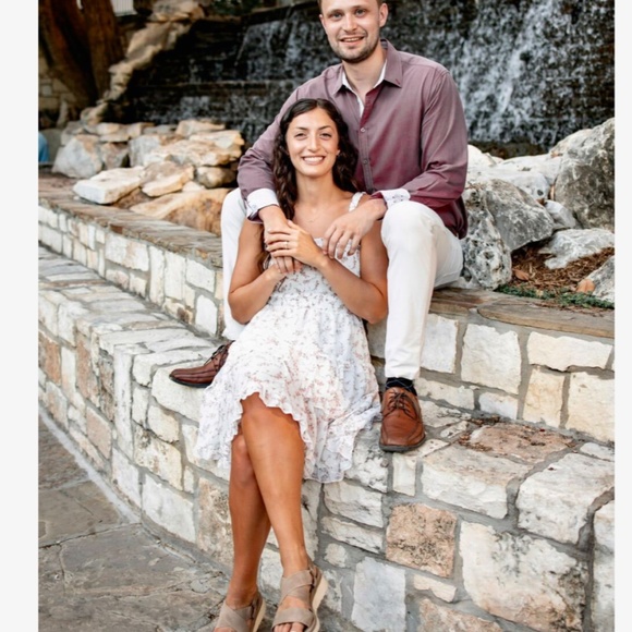 White Floral Ruffle Details Mini Dress Shirred Top Flared Skirt French Style - Picture 11 of 16